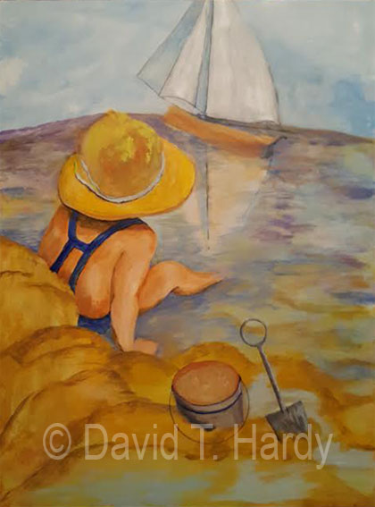 Play at Beach by David T Hardy