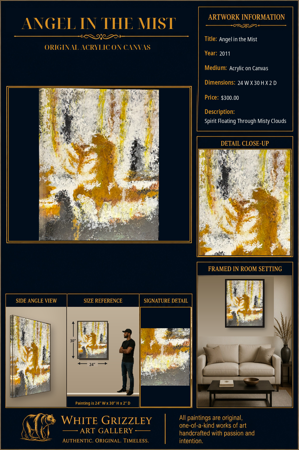 White Grizzley Art collector presentation for Angel in the Mist