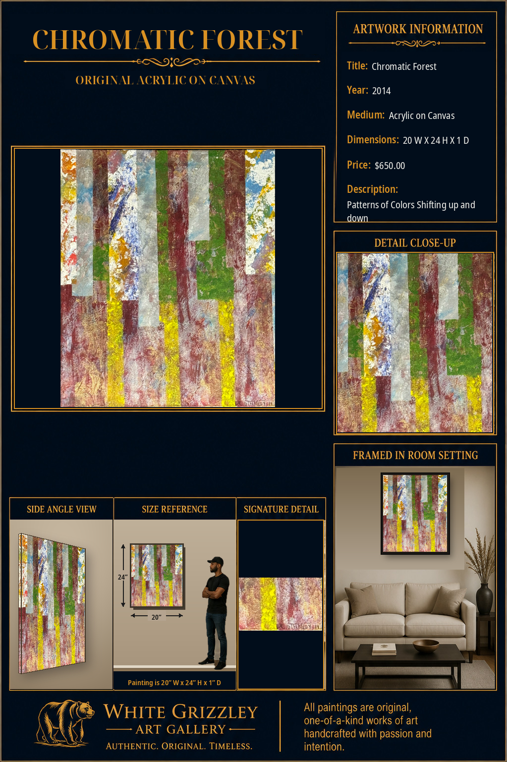White Grizzley Art presentation for Chromatic Forest