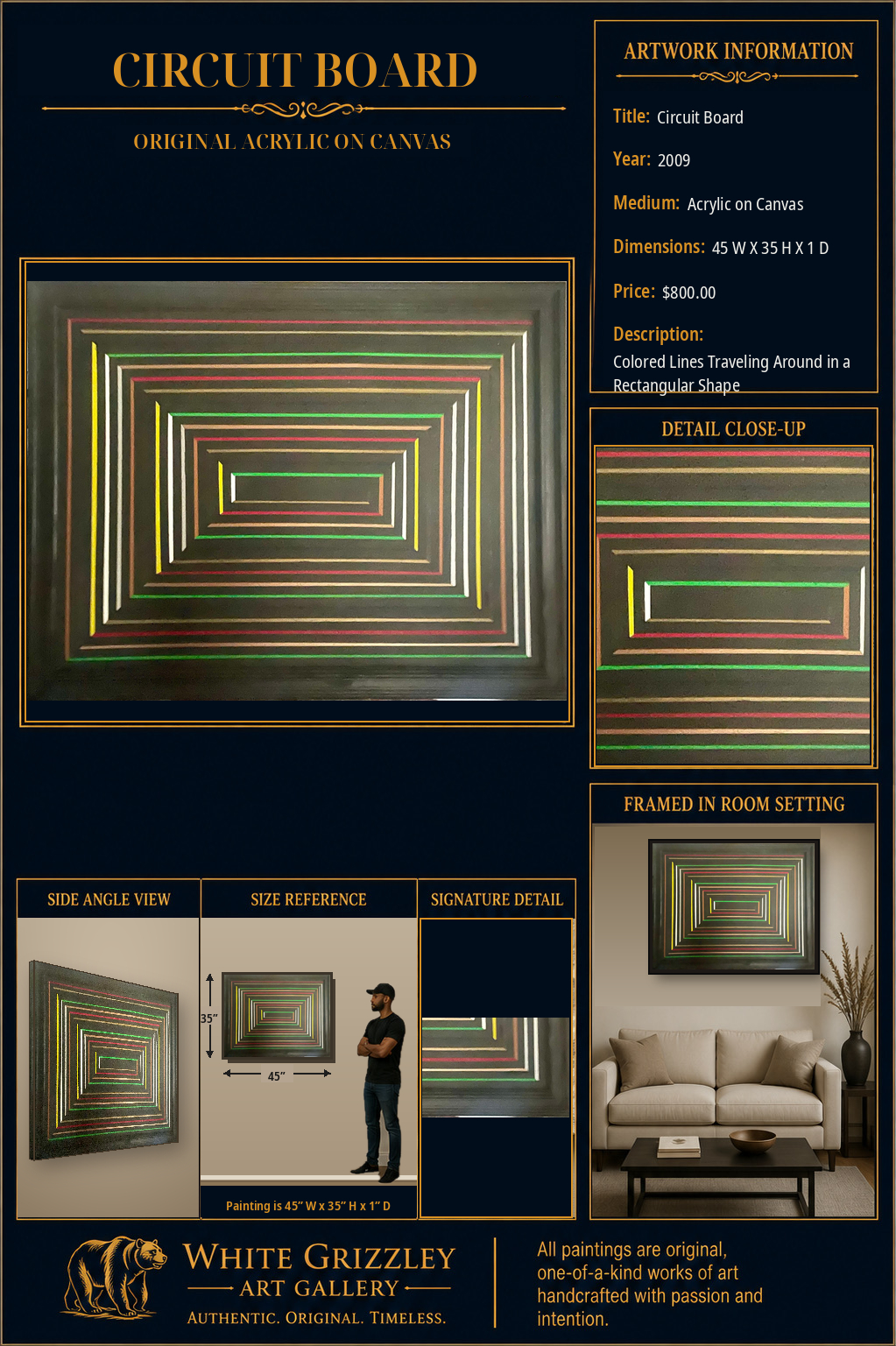 White Grizzley Art presentation for Circuit Board
