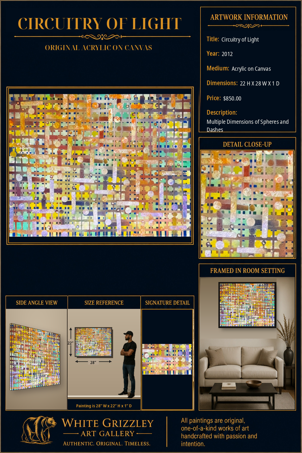 White Grizzley Art collector presentation for Circuitry of Light