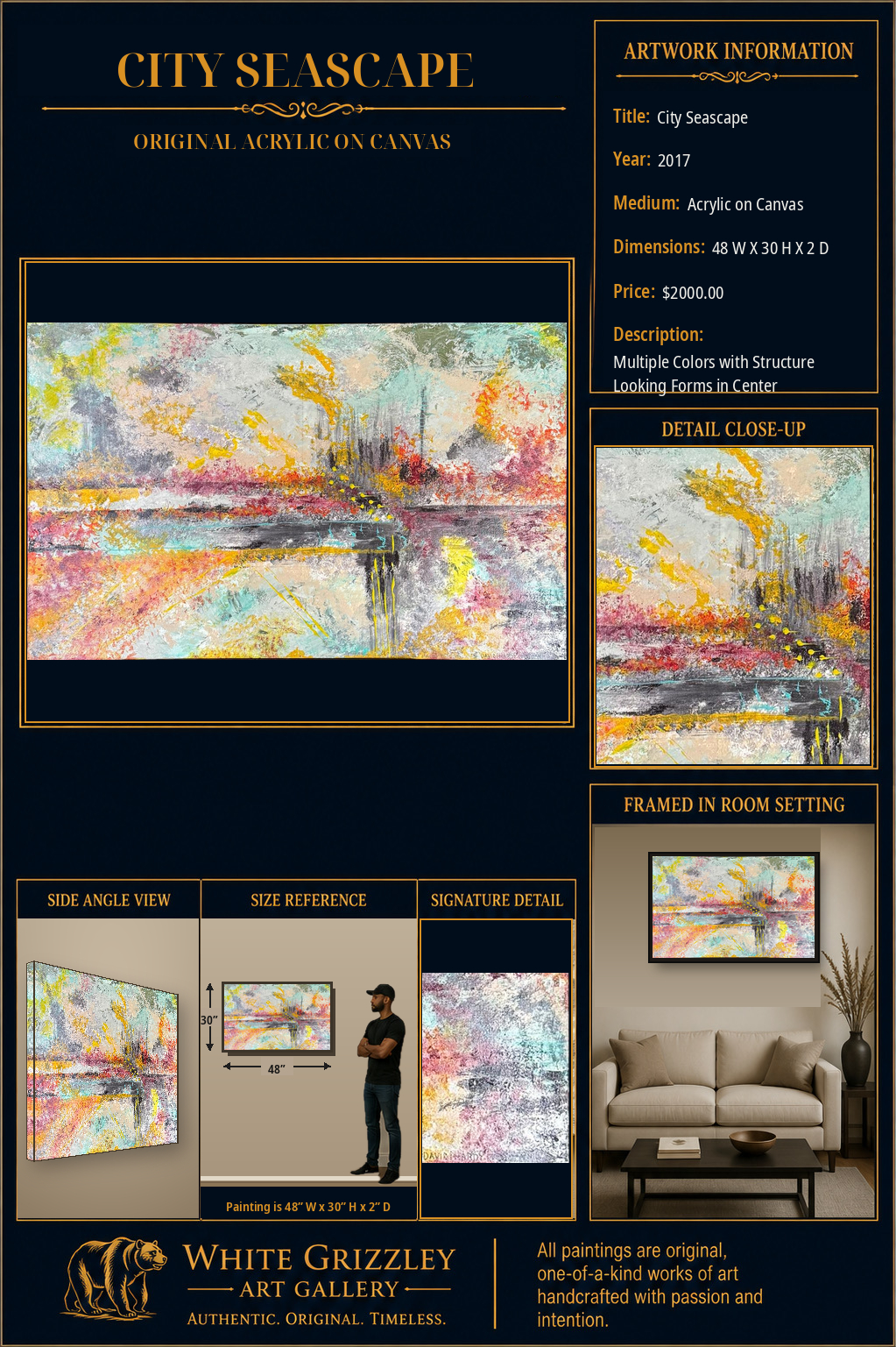 White Grizzley Art collector presentation for City Seascape