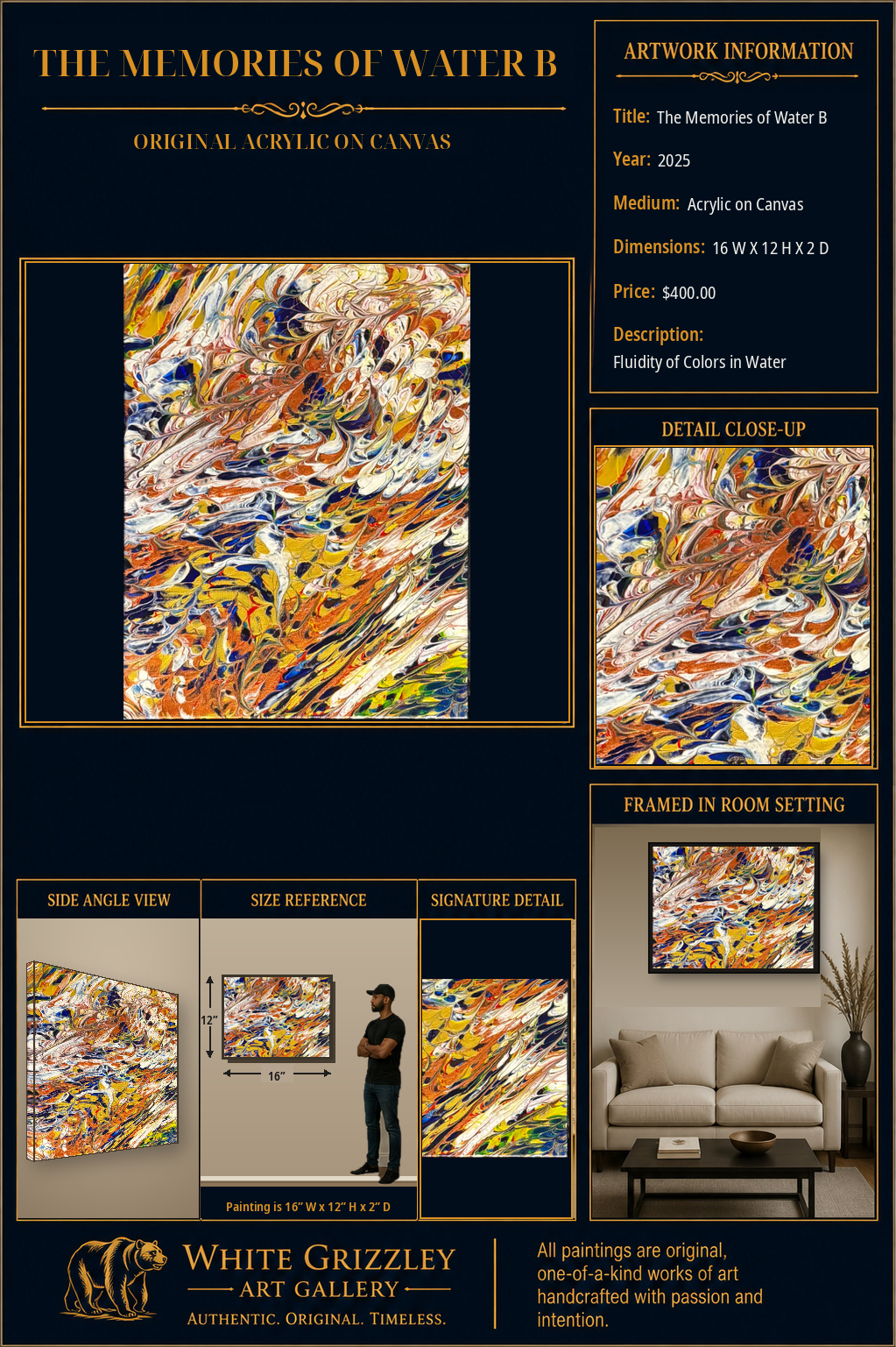 White Grizzley Art presentation for The Memories of Water B