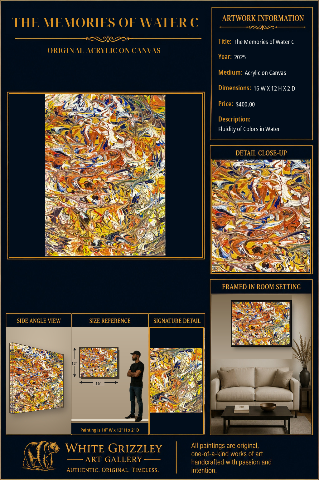 White Grizzley Art collector presentation for The Memories of Water C